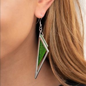 Evolutionary Edge - green - earrings